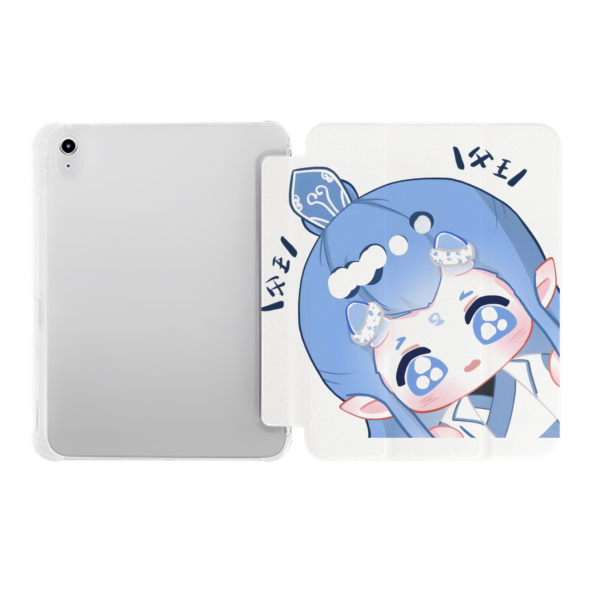 （画像用） Ne Zha 2 ナタ 魔童の大暴れ IPad ケース ペン収納付き 三つ折りスタンド PUレザー×シリコン 対応機種9.5/10.5/10.9インチ